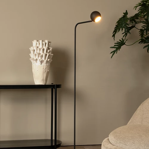 Lucide COMET - Rechargeable Floor lamp - Battery pack- LED 3 StepDim - 1x3W 2700K - Black - atmosphere 1